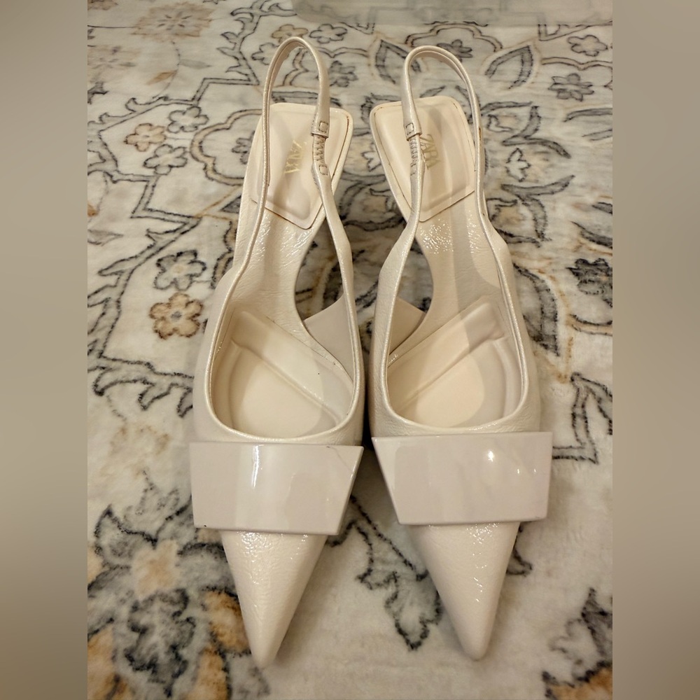 Elegant Cream Slingback Heels